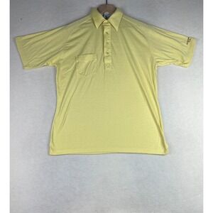 Vintage 80's Pickering The Kimberton Co Polo Shirt Mens Large Yellow Made In USA